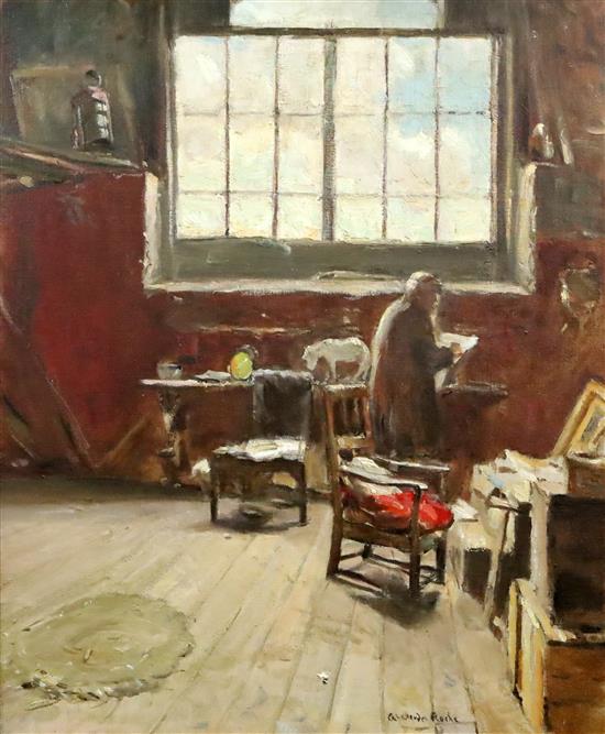 Alexander Roche (1861-1921) The Artists Studio 24 x 20in.